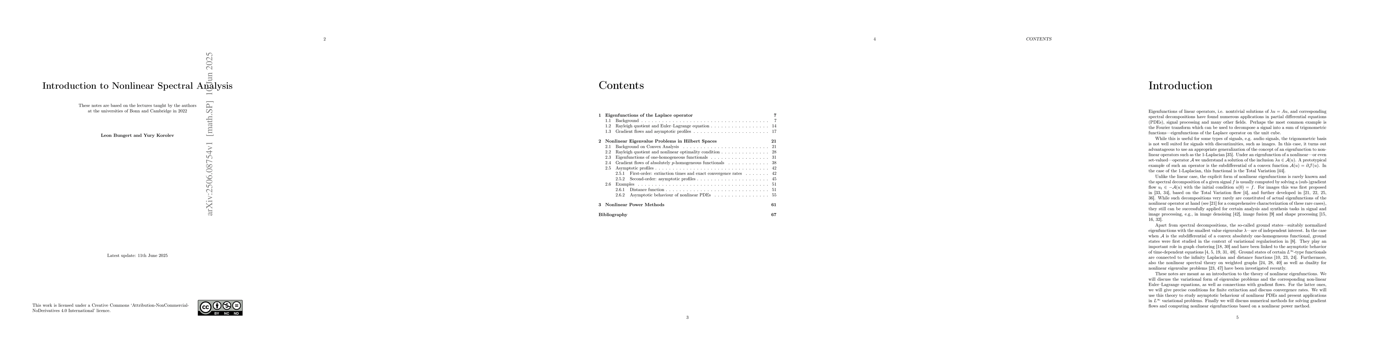 Thumbnail for Introduction to Nonlinear Spectral Analysis