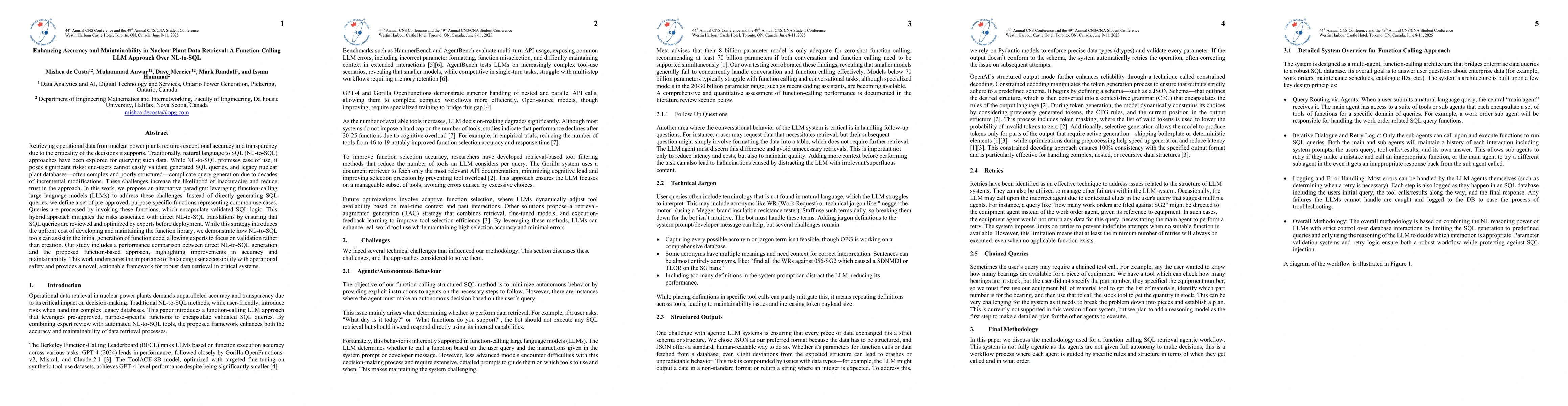 Thumbnail for Enhancing Accuracy and Maintainability in Nuclear Plant Data Retrieval:
  A Function-Calling LLM Approach Over NL-to-SQL