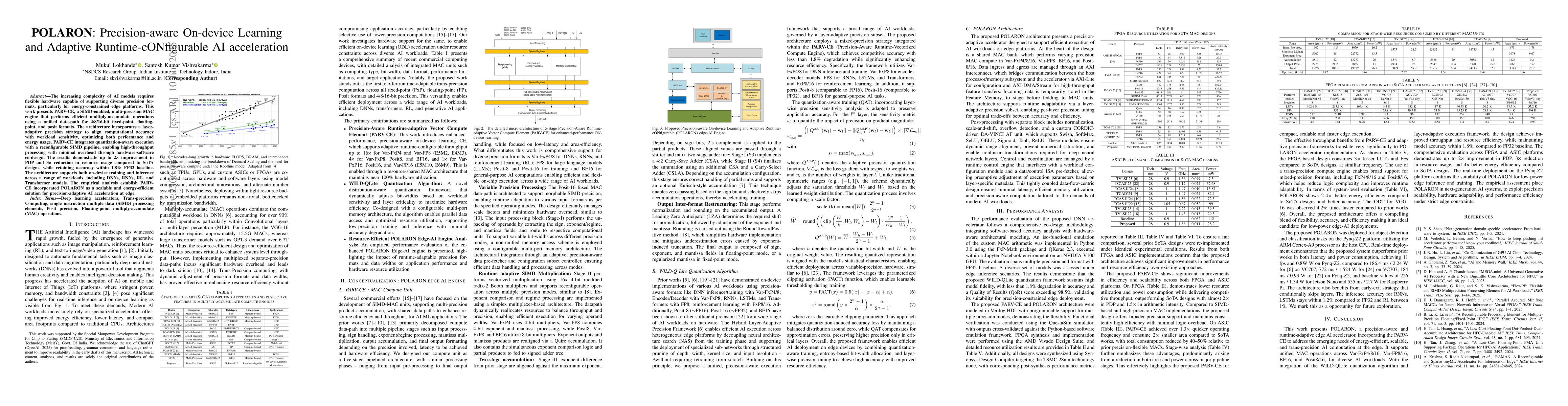 Thumbnail for POLARON: Precision-aware On-device Learning and Adaptive
  Runtime-cONfigurable AI acceleration