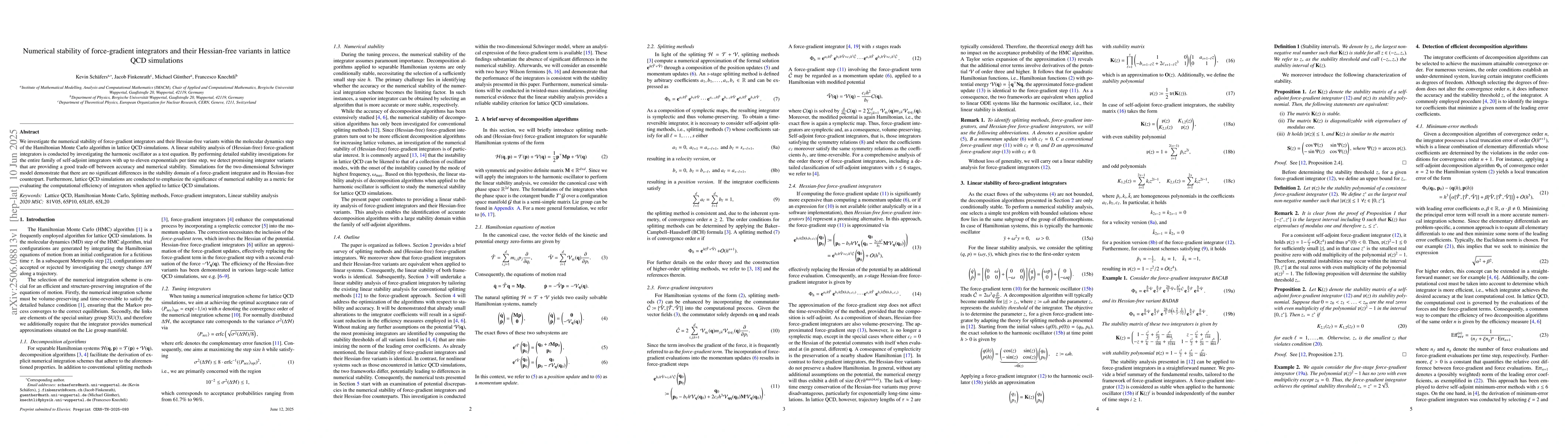 Thumbnail for Numerical stability of force-gradient integrators and their Hessian-free
  variants in lattice QCD simulations
