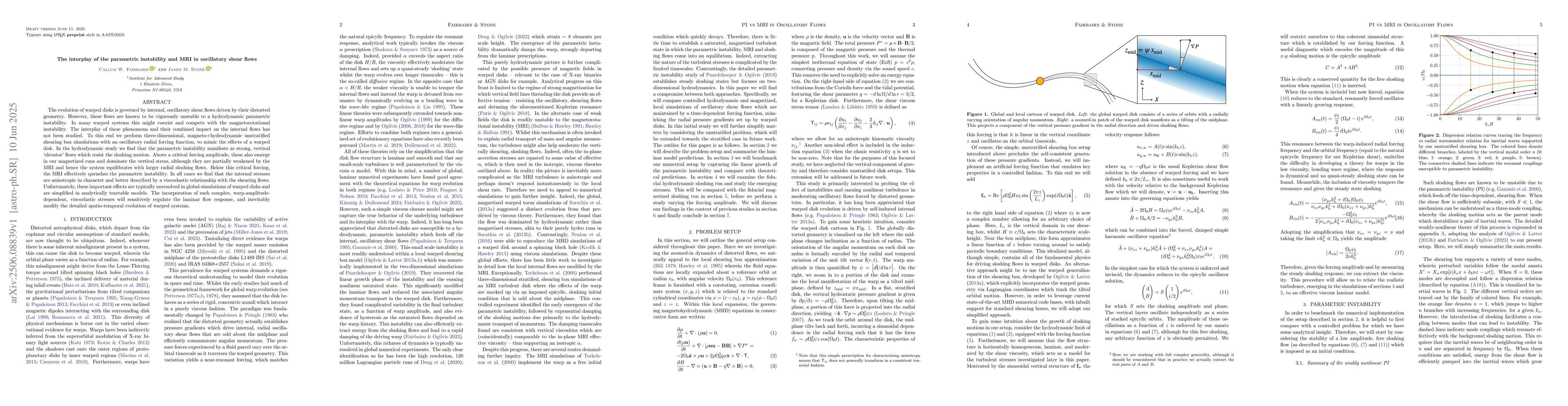 Thumbnail for The interplay of the parametric instability and MRI in oscillatory shear
  flows