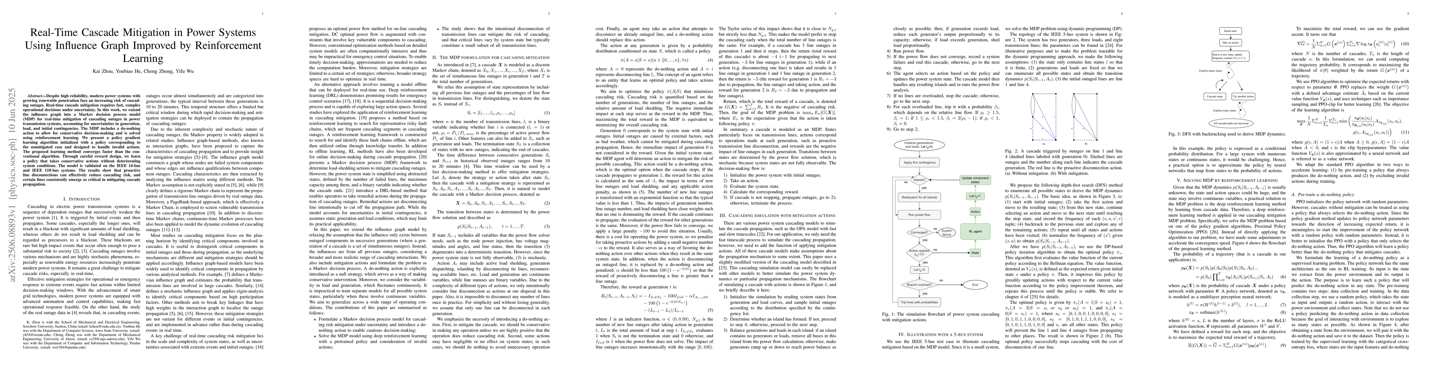 Thumbnail for Real-Time Cascade Mitigation in Power Systems Using Influence Graph
  Improved by Reinforcement Learning