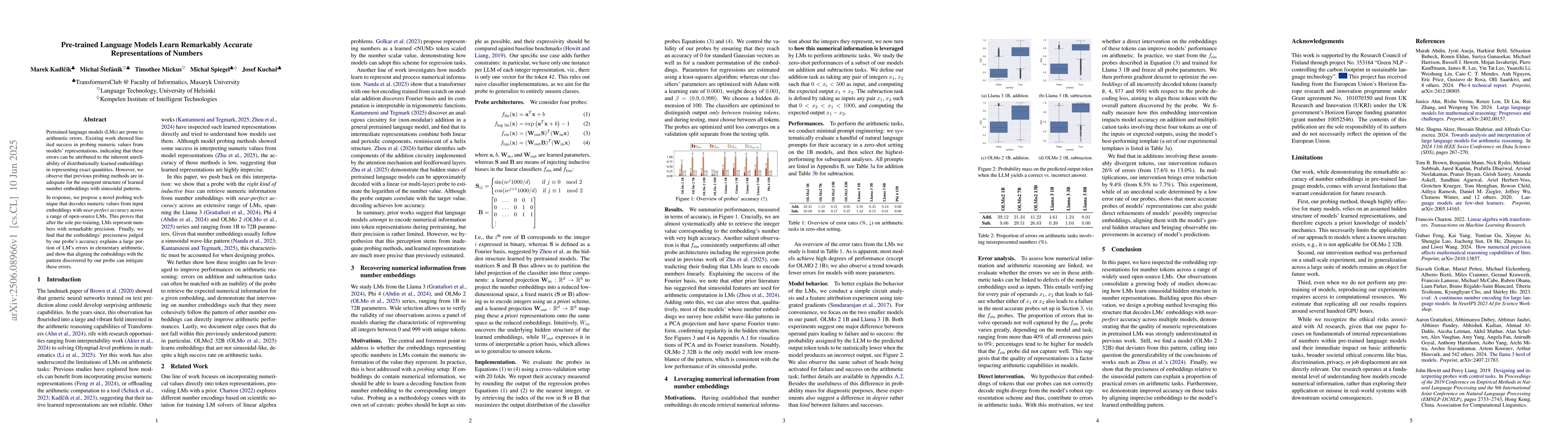 Thumbnail for Pre-trained Language Models Learn Remarkably Accurate Representations of
  Numbers