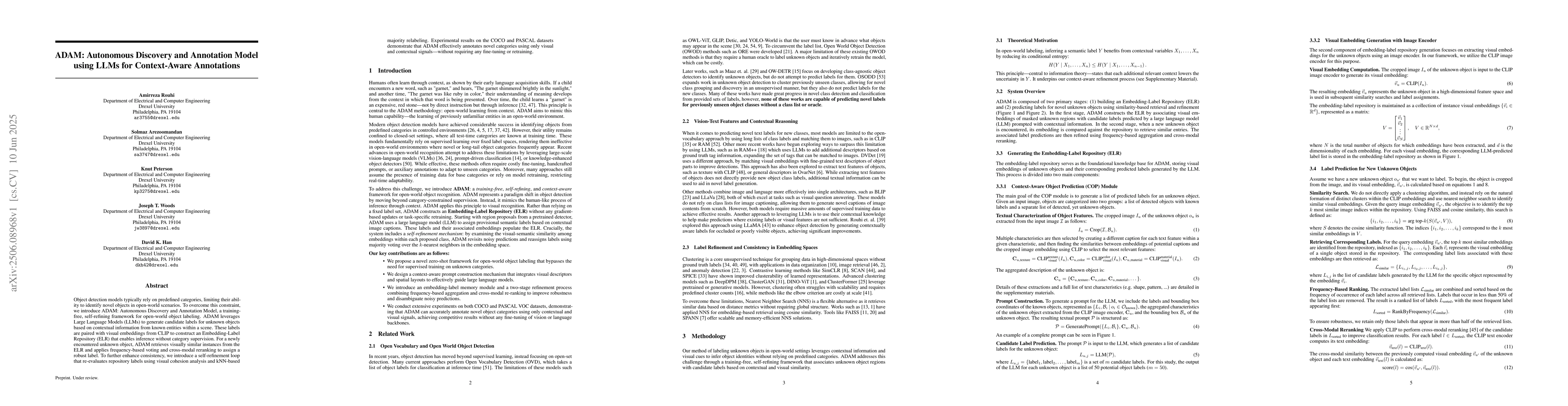 Thumbnail for ADAM: Autonomous Discovery and Annotation Model using LLMs for
  Context-Aware Annotations
