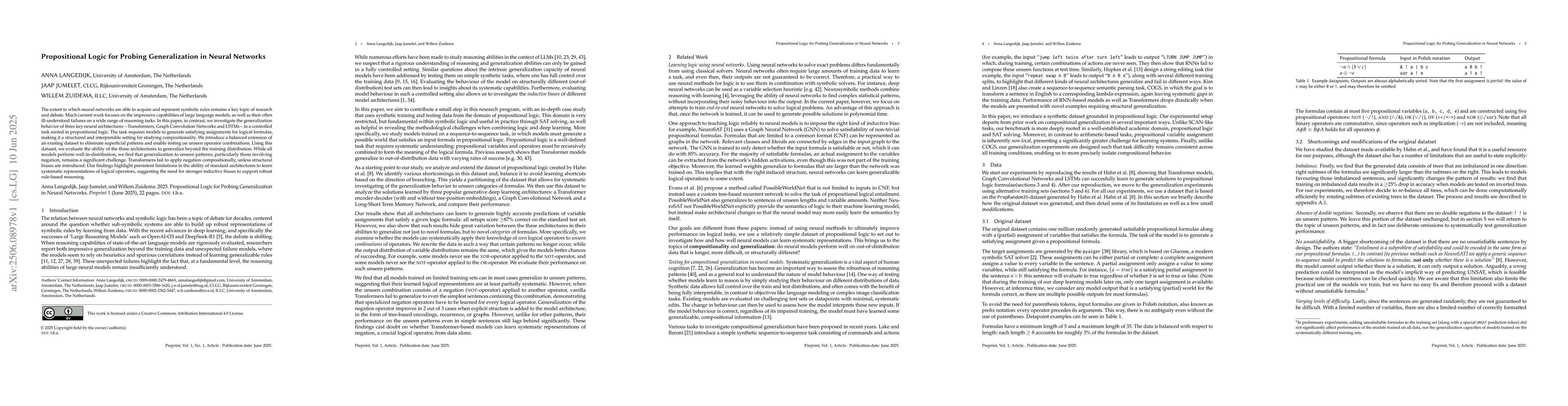 Thumbnail for Propositional Logic for Probing Generalization in Neural Networks