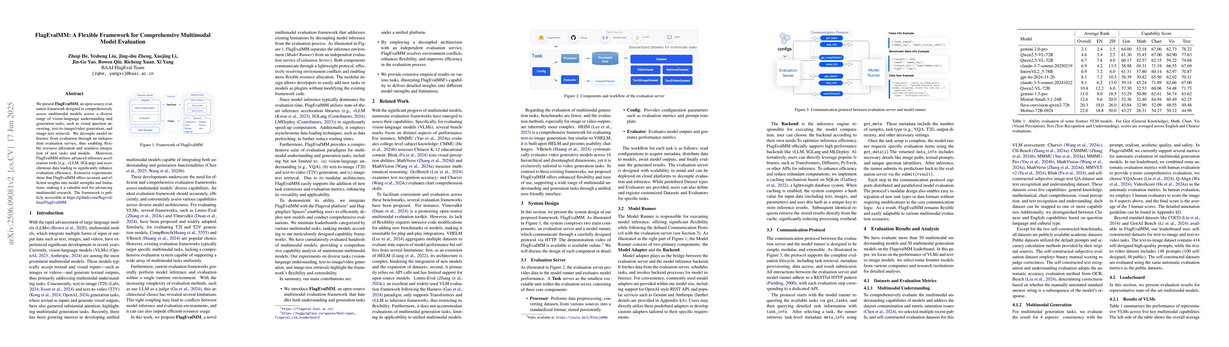 Thumbnail for FlagEvalMM: A Flexible Framework for Comprehensive Multimodal Model
  Evaluation