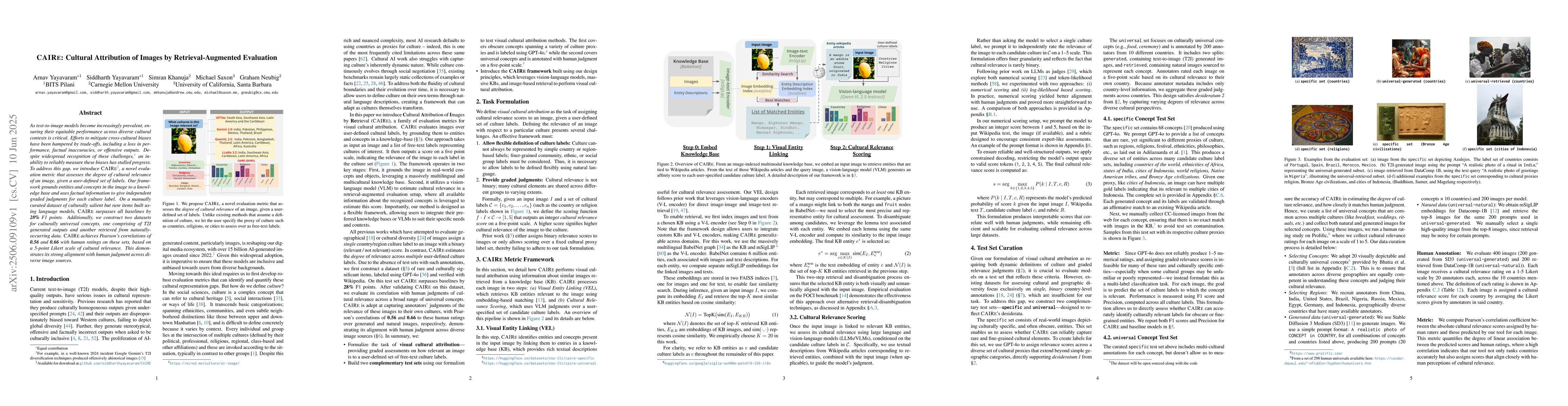 Thumbnail for CAIRe: Cultural Attribution of Images by Retrieval-Augmented Evaluation