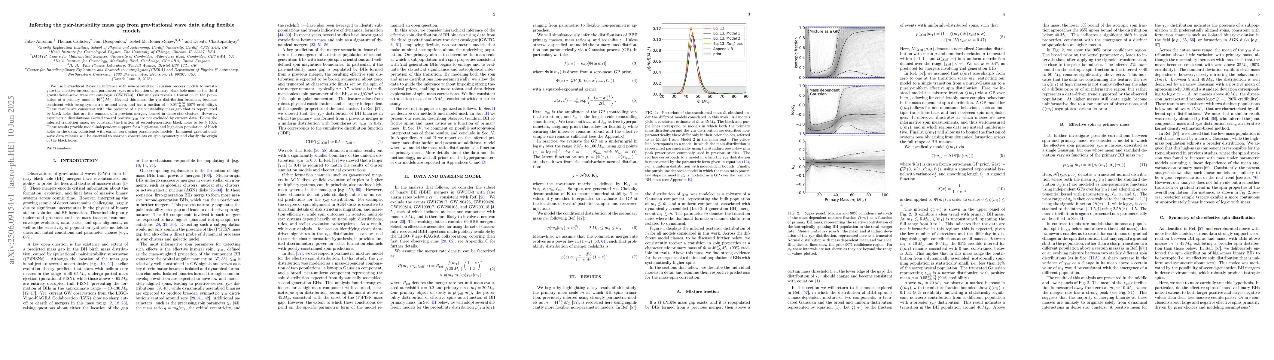 Thumbnail for Inferring the pair-instability mass gap from gravitational wave data
  using flexible models