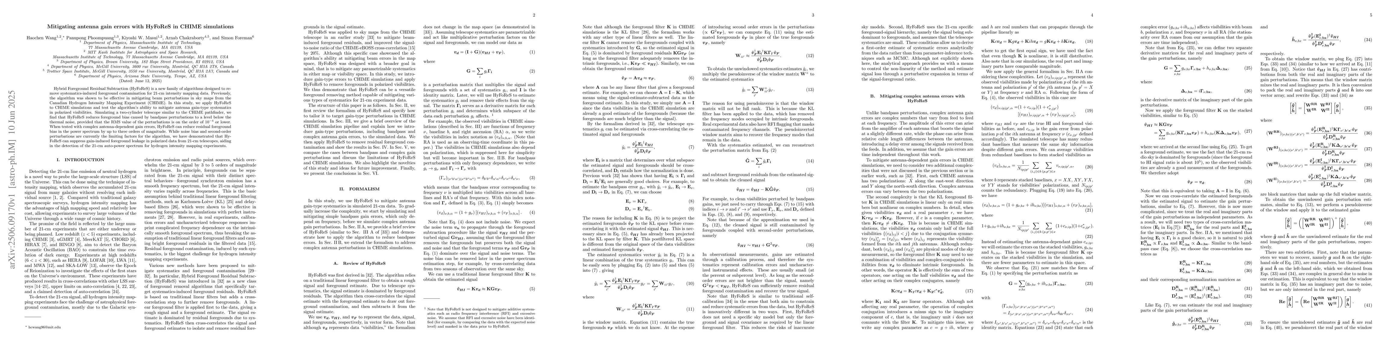 Thumbnail for Mitigating antenna gain errors with HyFoReS in CHIME simulations