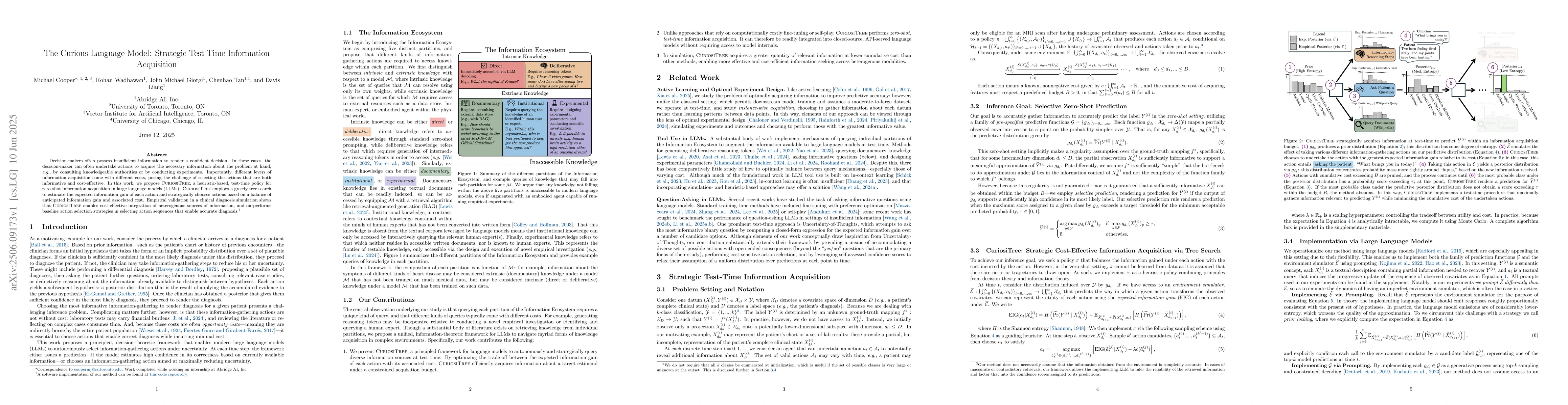 Thumbnail for The Curious Language Model: Strategic Test-Time Information Acquisition