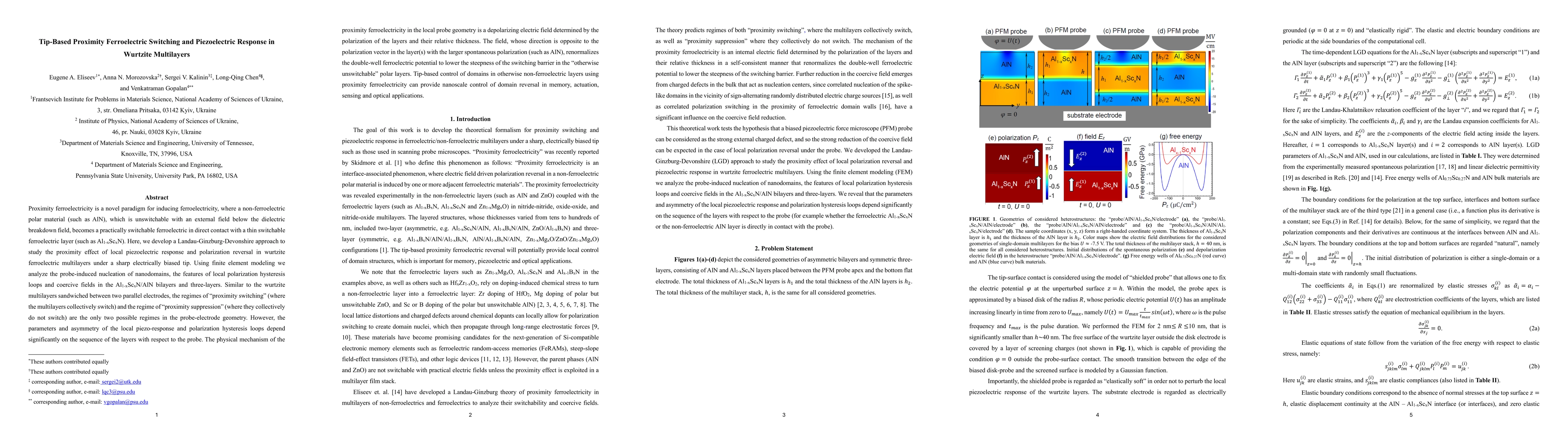 Thumbnail for Tip-Based Proximity Ferroelectric Switching and Piezoelectric Response
  in Wurtzite Multilayers
