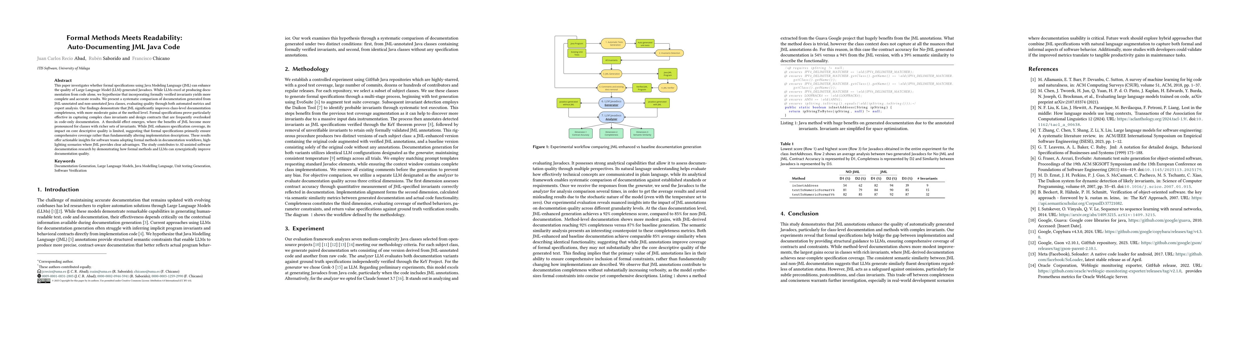 Thumbnail for Formal Methods Meets Readability: Auto-Documenting JML Java Code