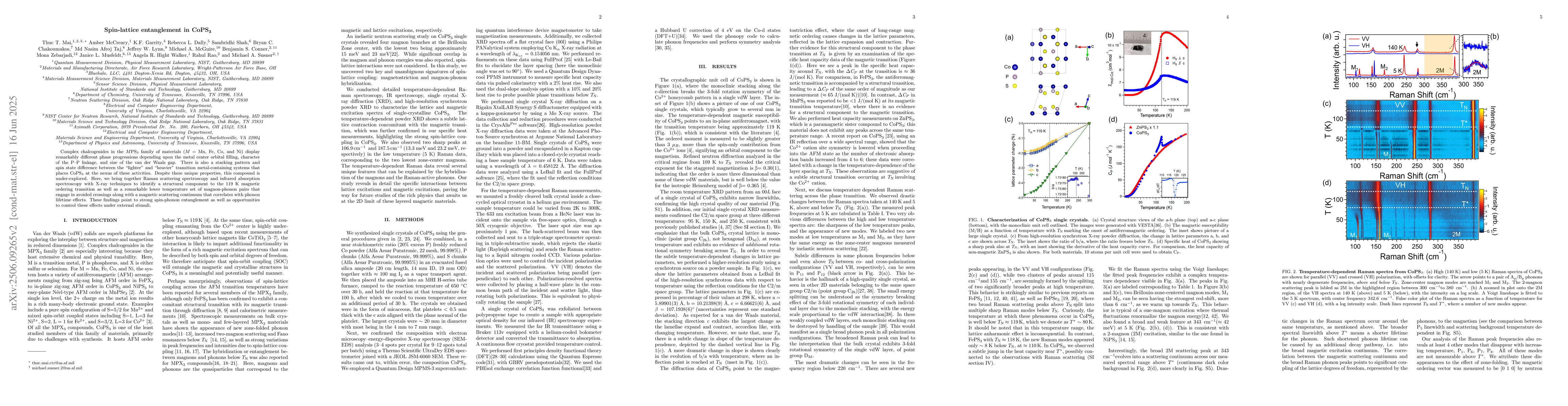 Thumbnail for Spin-lattice entanglement in $\mathbf{CoPS}_3$