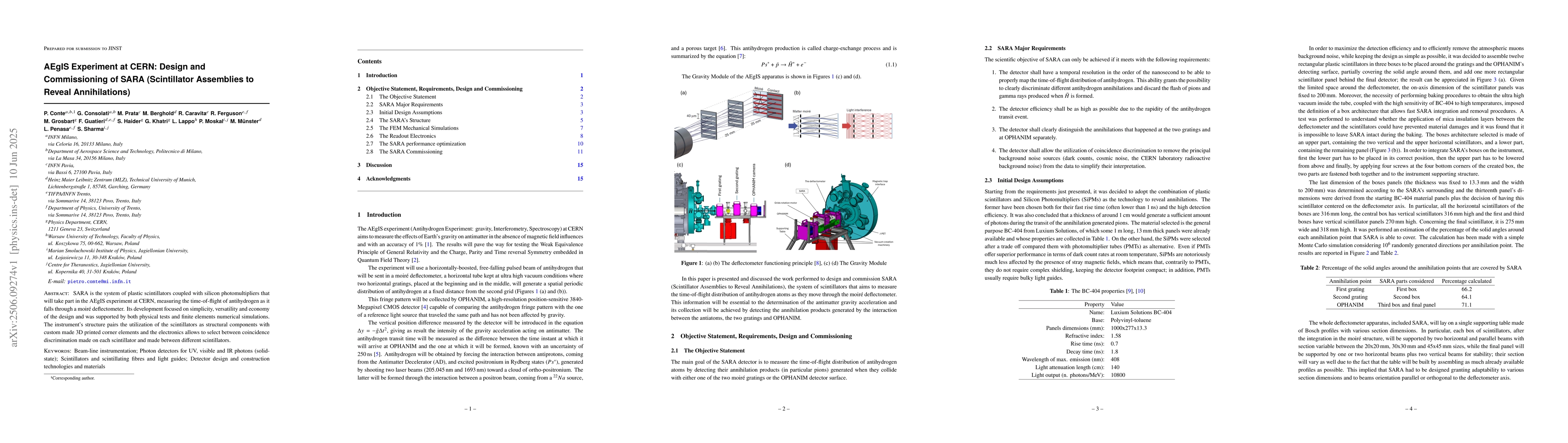 Thumbnail for AEgIS Experiment at CERN: Design and Commissioning of SARA (Scintillator
  Assemblies to Reveal Annihilations)
