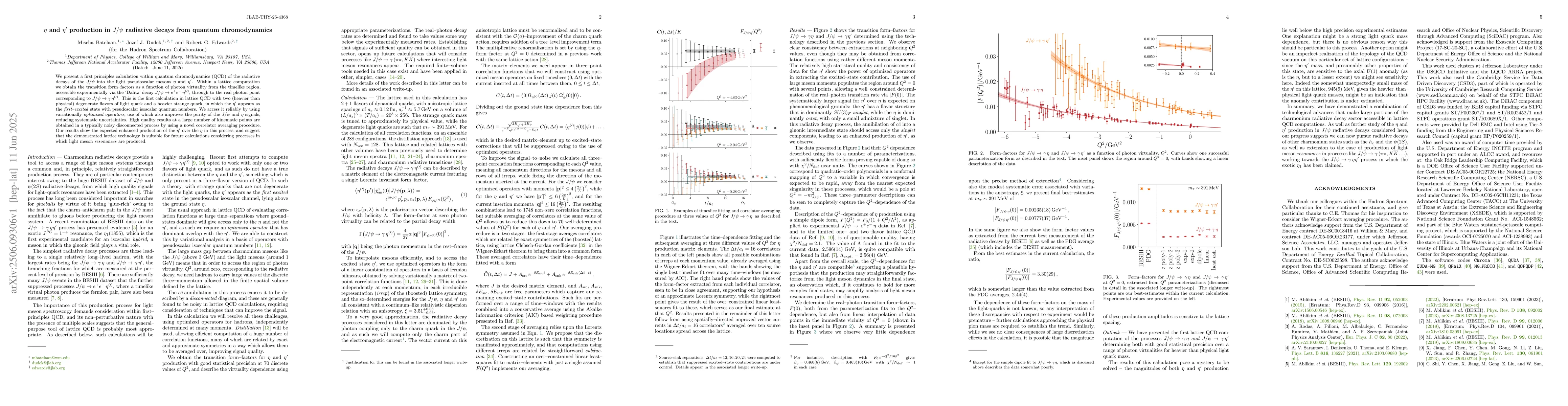 Thumbnail for $η$ and $η'$ production in $J/ψ$ radiative decays from quantum
  chromodynamics