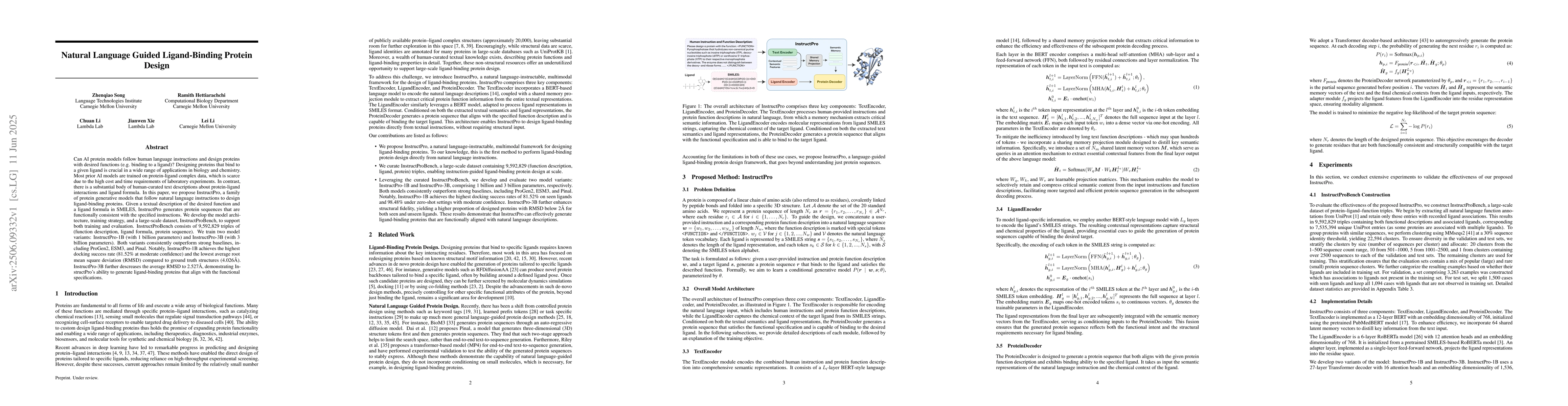 Thumbnail for Natural Language Guided Ligand-Binding Protein Design
