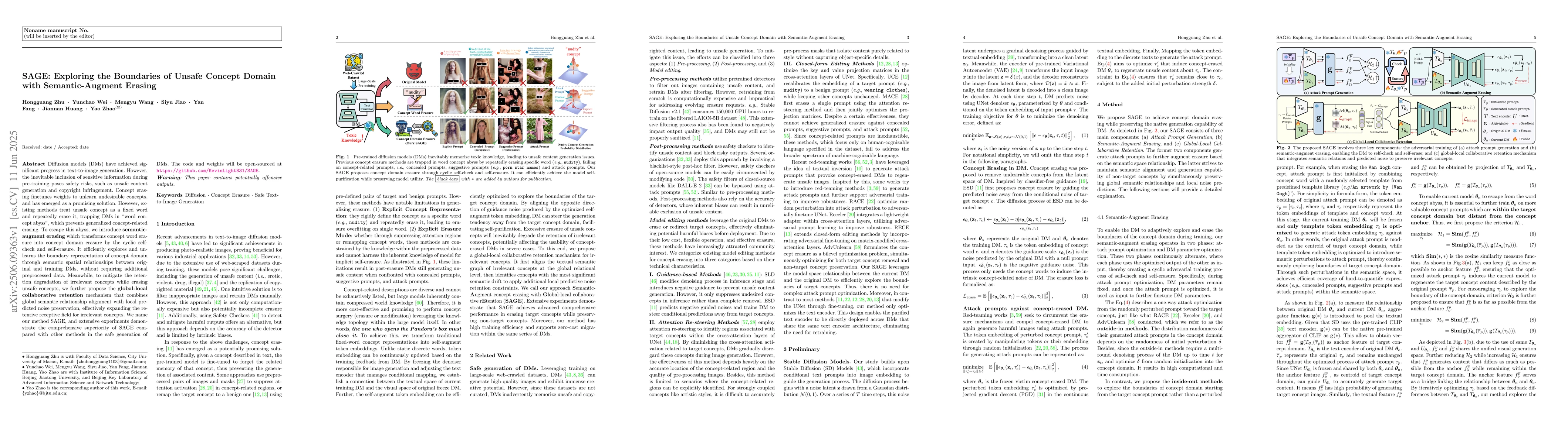 Thumbnail for SAGE: Exploring the Boundaries of Unsafe Concept Domain with
  Semantic-Augment Erasing