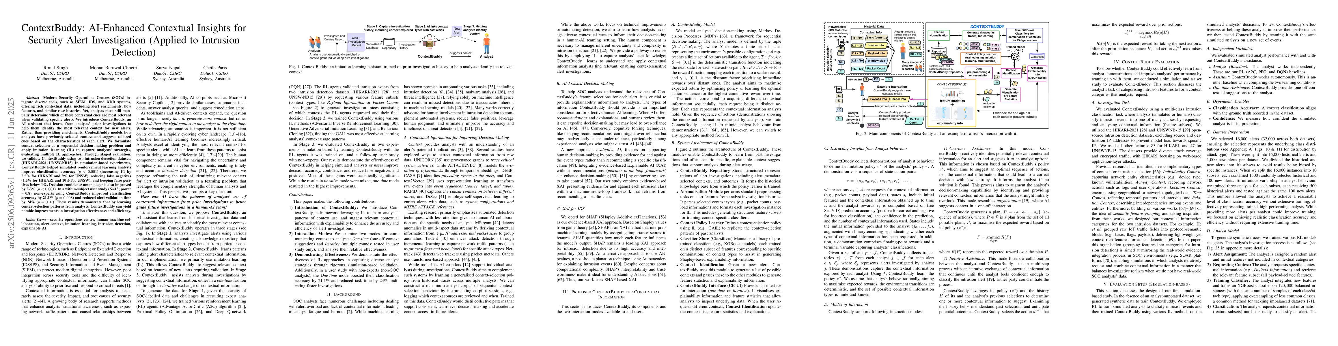 Thumbnail for ContextBuddy: AI-Enhanced Contextual Insights for Security Alert
  Investigation (Applied to Intrusion Detection)