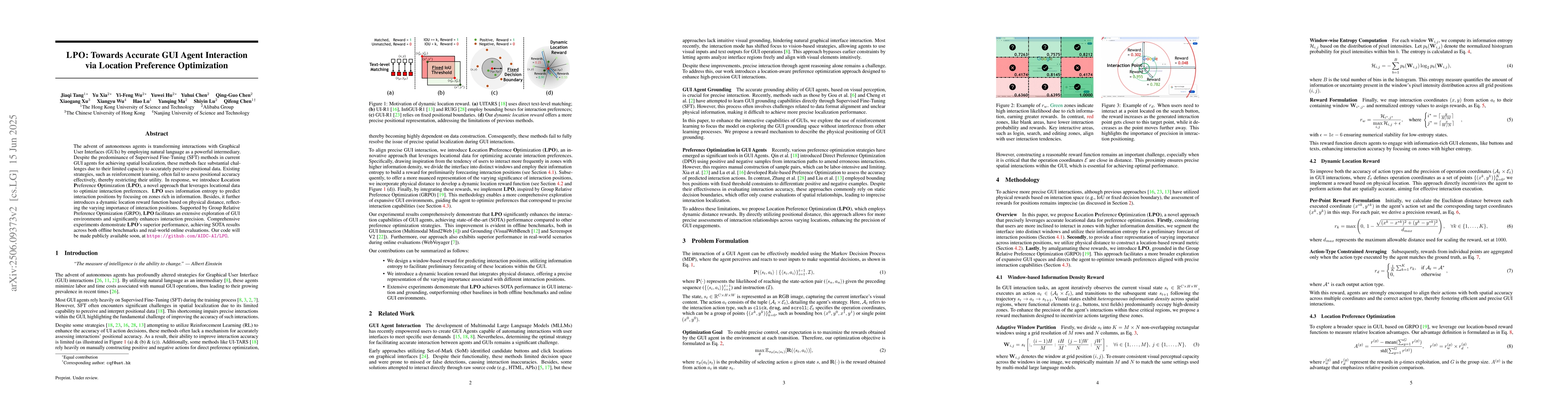 Thumbnail for LPO: Towards Accurate GUI Agent Interaction via Location Preference
  Optimization