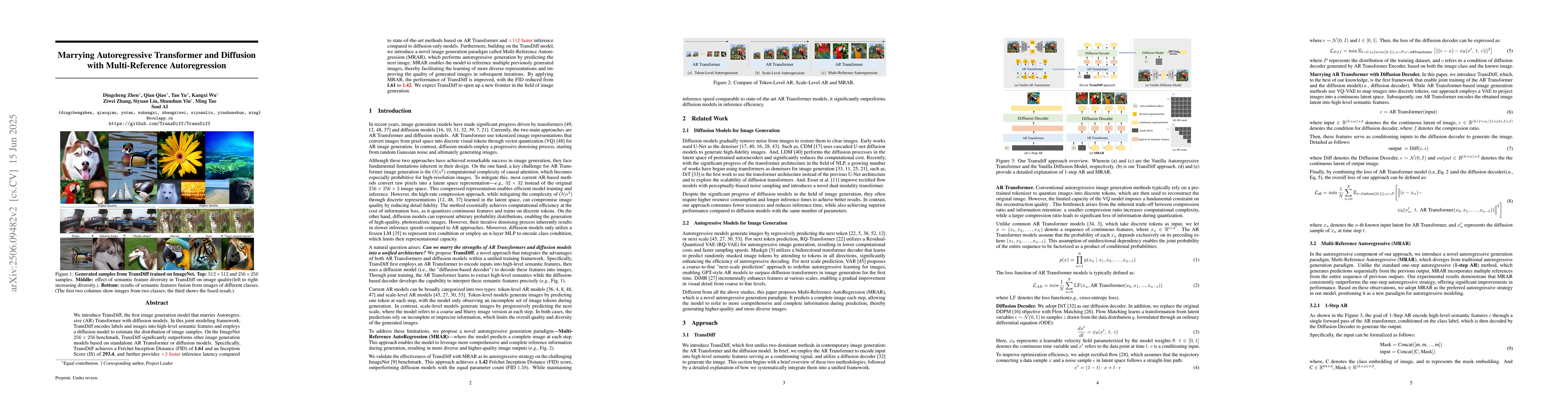 Thumbnail for Marrying Autoregressive Transformer and Diffusion with Multi-Reference
  Autoregression