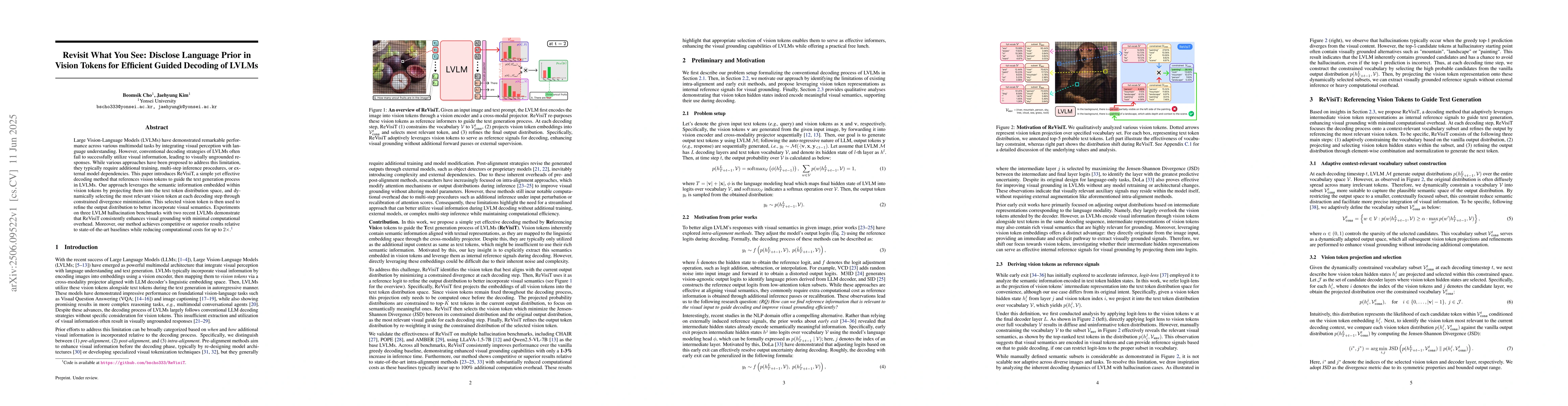 Thumbnail for Revisit What You See: Disclose Language Prior in Vision Tokens for
  Efficient Guided Decoding of LVLMs