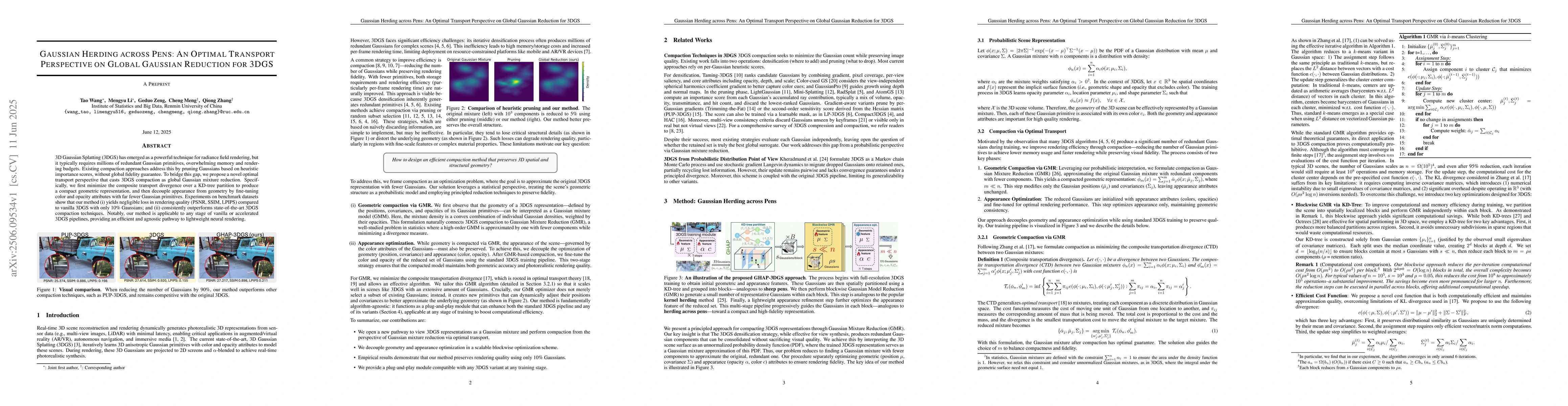 Thumbnail for Gaussian Herding across Pens: An Optimal Transport Perspective on Global
  Gaussian Reduction for 3DGS