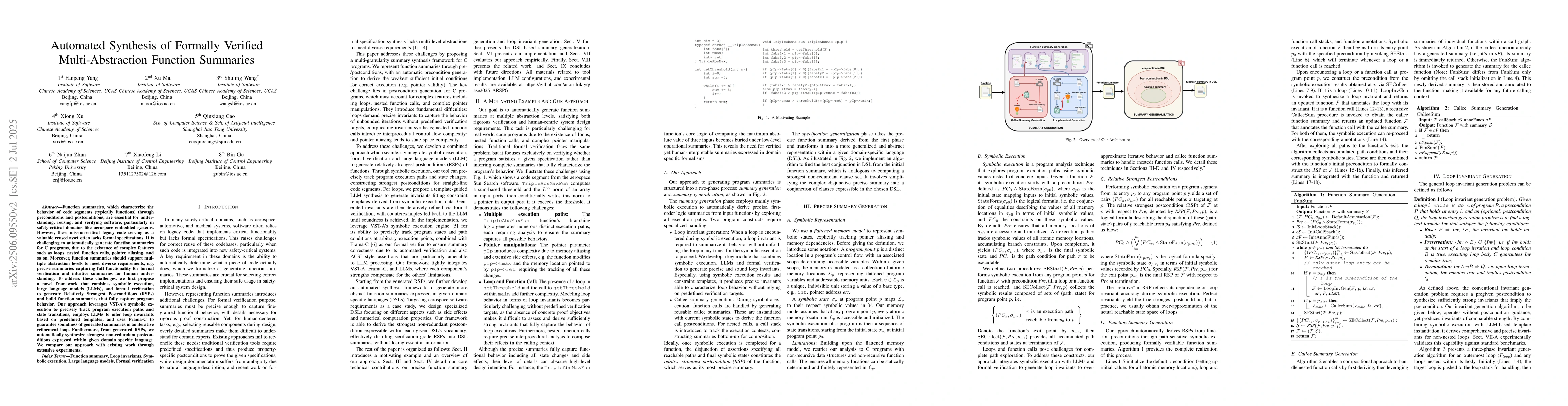 Thumbnail for Automated Synthesis of Formally Verified Multi-Abstraction Function
  Summaries