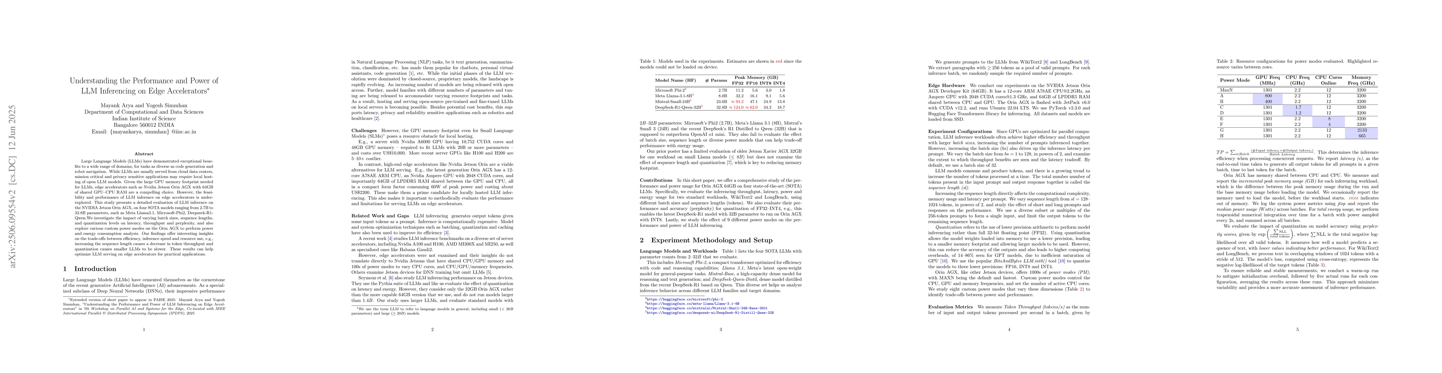 Thumbnail for Understanding the Performance and Power of LLM Inferencing on Edge
  Accelerators