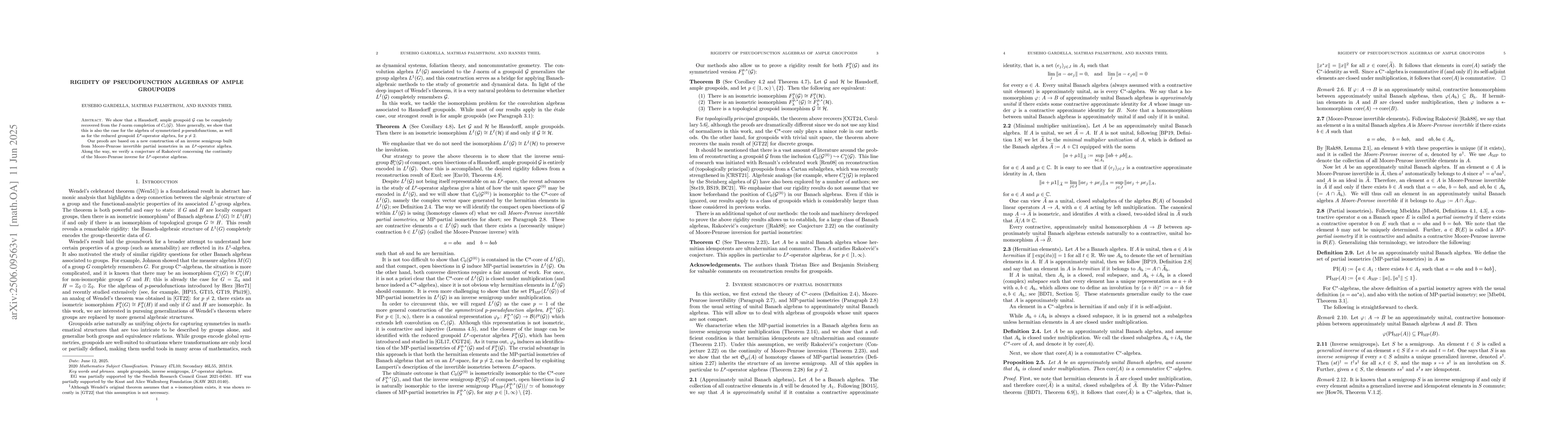 Thumbnail for Rigidity of pseudofunction algebras of ample groupoids