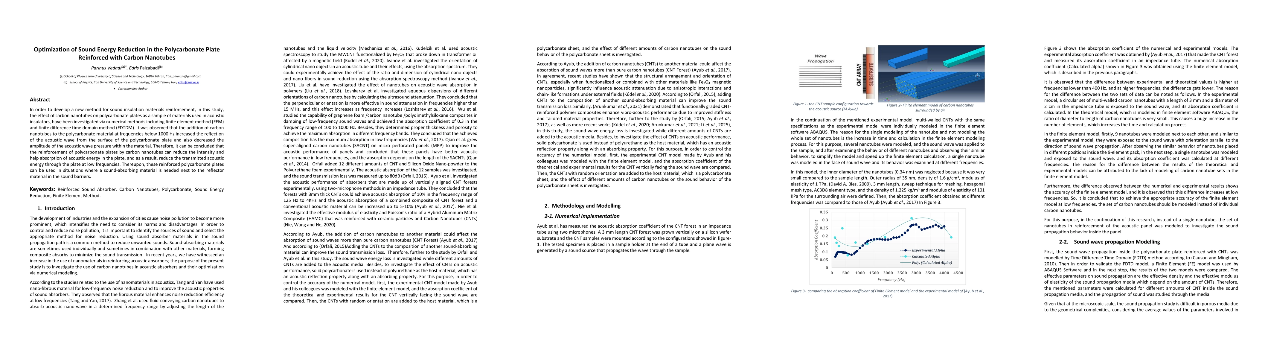 Thumbnail for Optimization of Sound Energy Reduction in the Polycarbonate Plate
  Reinforced with Carbon Nanotubes