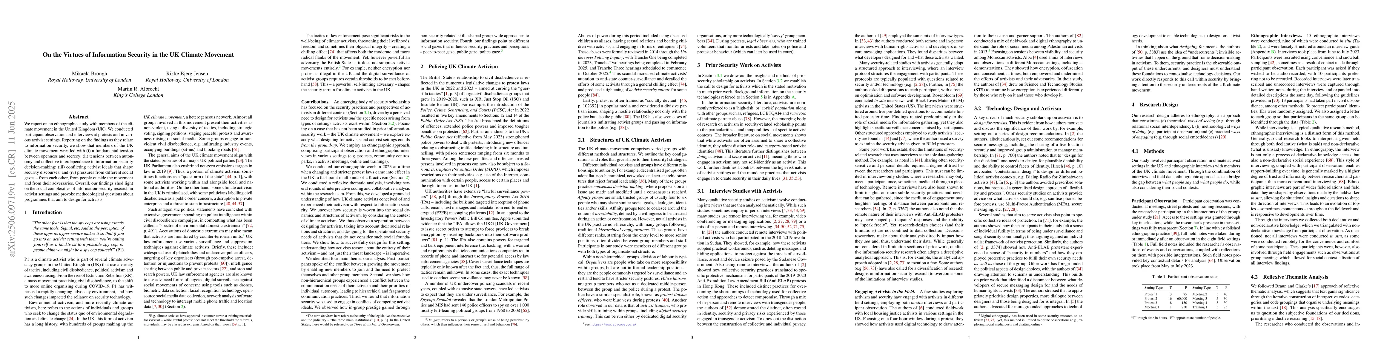 Thumbnail for On the Virtues of Information Security in the UK Climate Movement