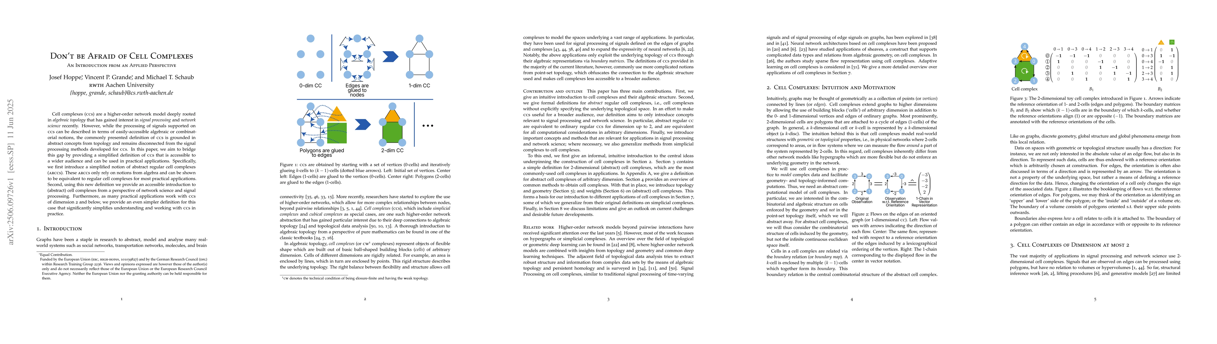 Thumbnail for Don't be Afraid of Cell Complexes! An Introduction from an Applied
  Perspective