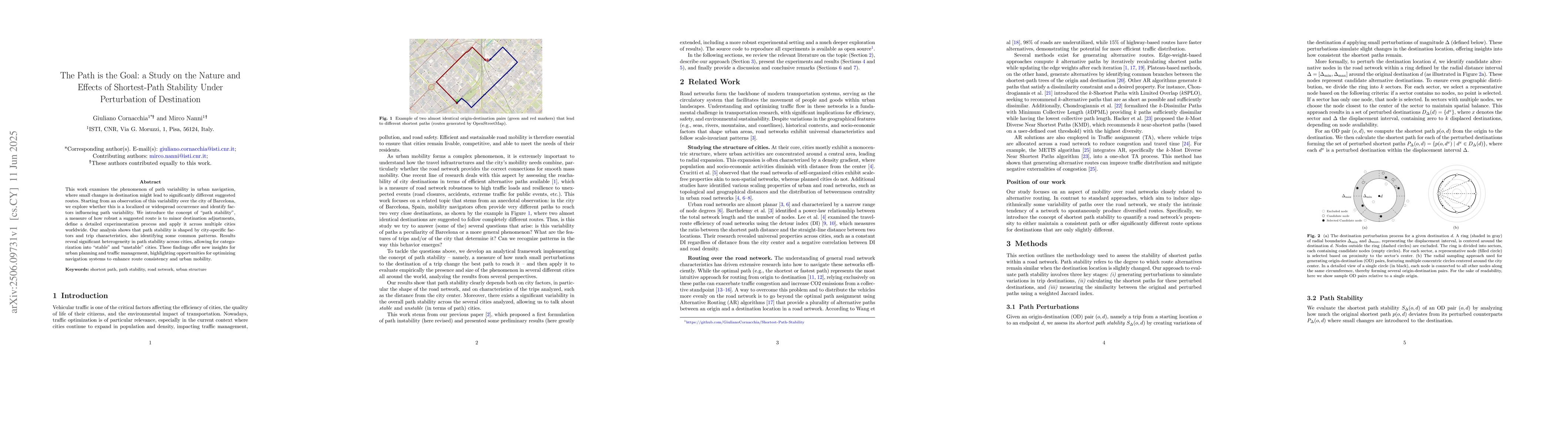 Thumbnail for The Path is the Goal: a Study on the Nature and Effects of Shortest-Path
  Stability Under Perturbation of Destination