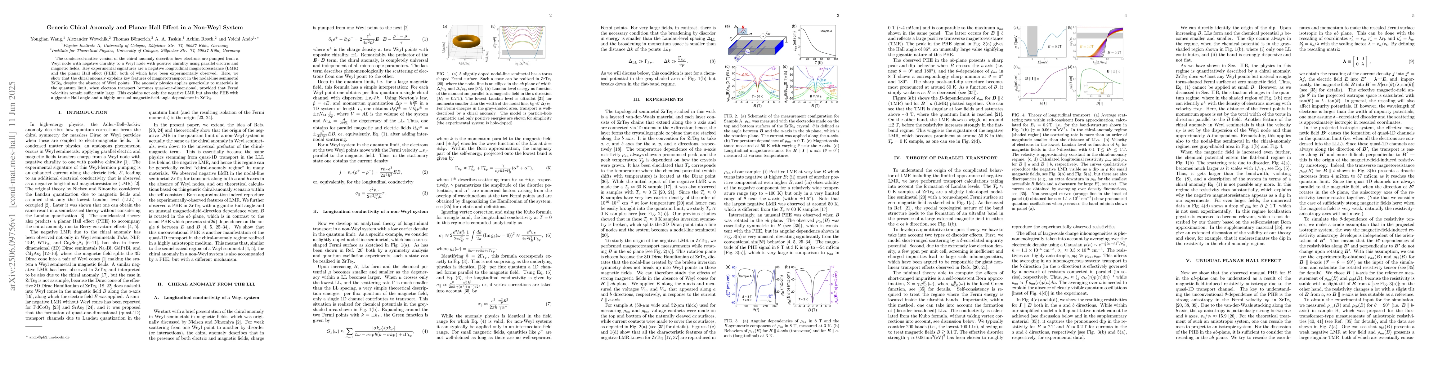 Thumbnail for Generic Chiral Anomaly and Planar Hall Effect in a Non-Weyl System
