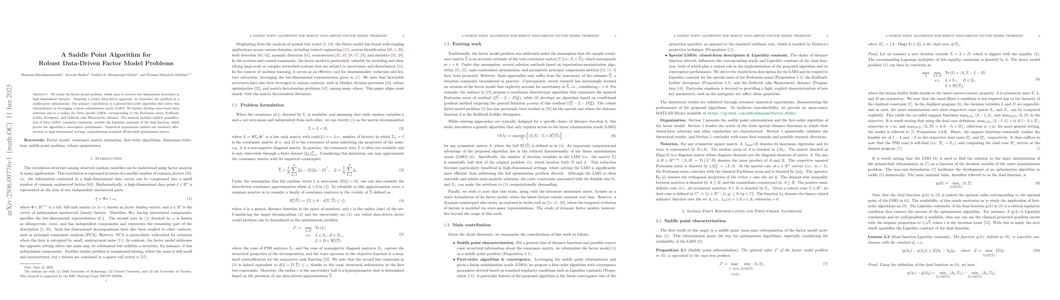 Thumbnail for A Saddle Point Algorithm for Robust Data-Driven Factor Model Problems