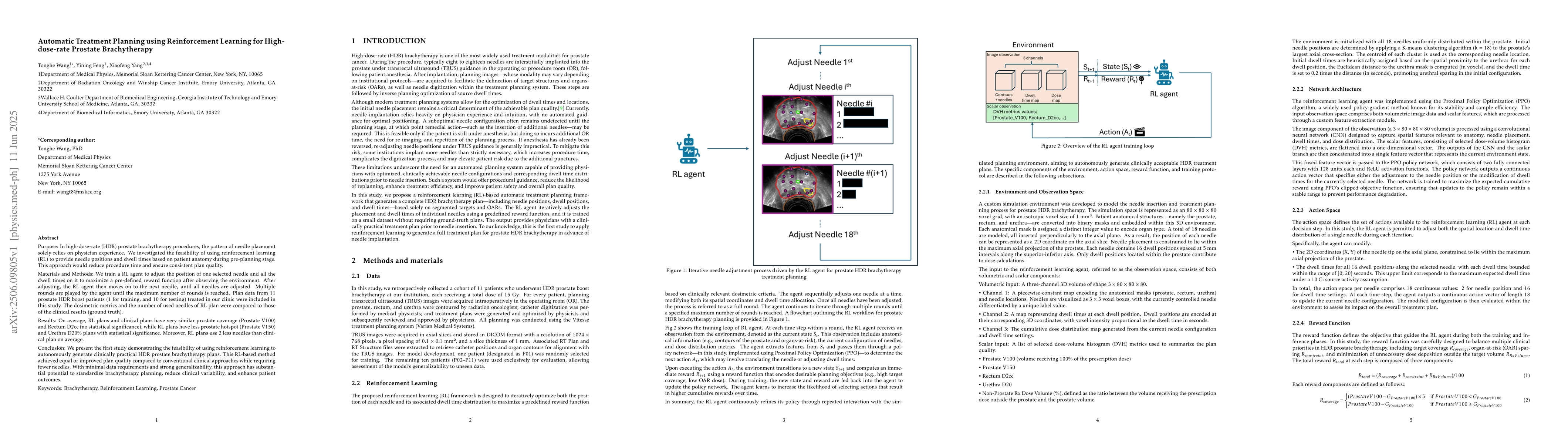 Thumbnail for Automatic Treatment Planning using Reinforcement Learning for
  High-dose-rate Prostate Brachytherapy