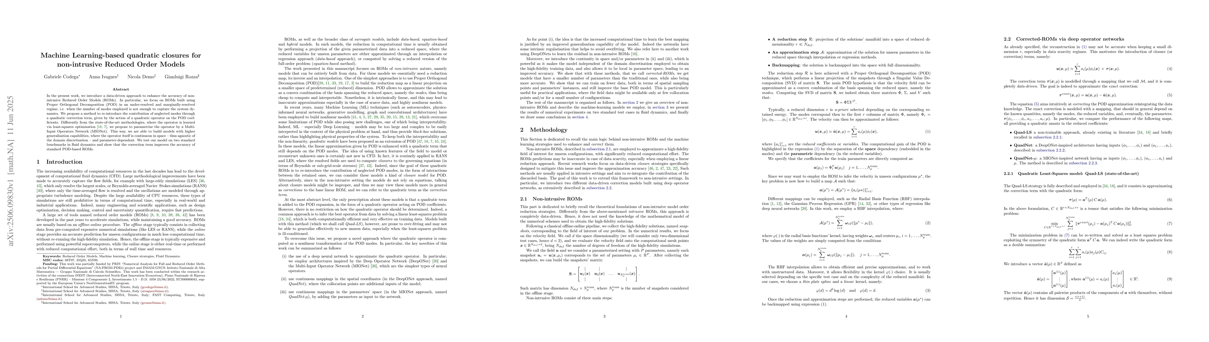 Thumbnail for Machine Learning-based quadratic closures for non-intrusive Reduced
  Order Models