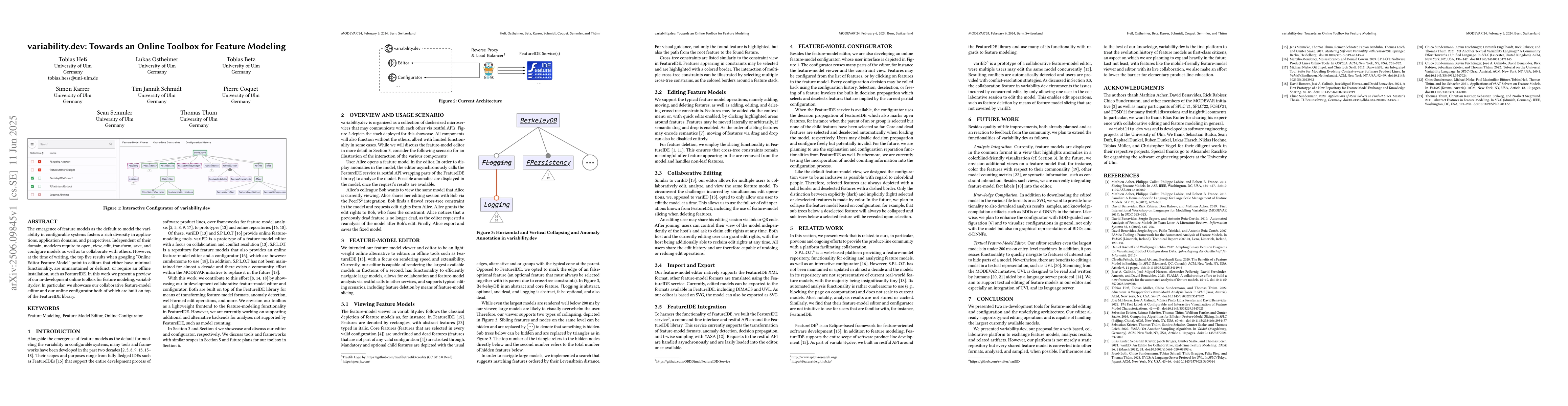 Thumbnail for variability.dev: Towards an Online Toolbox for Feature Modeling