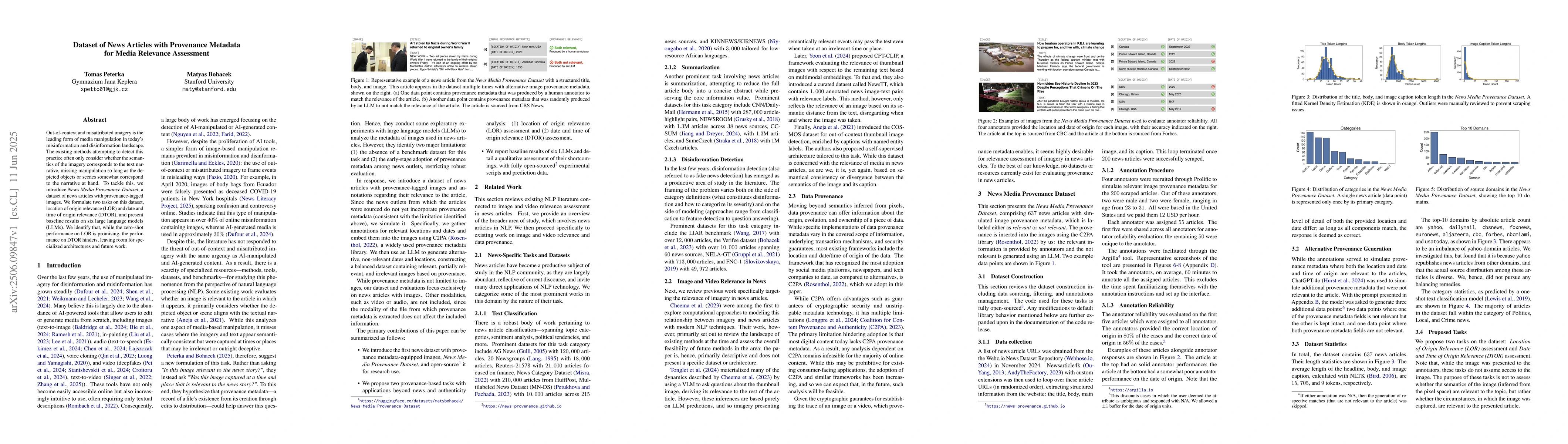 Thumbnail for Dataset of News Articles with Provenance Metadata for Media Relevance
  Assessment
