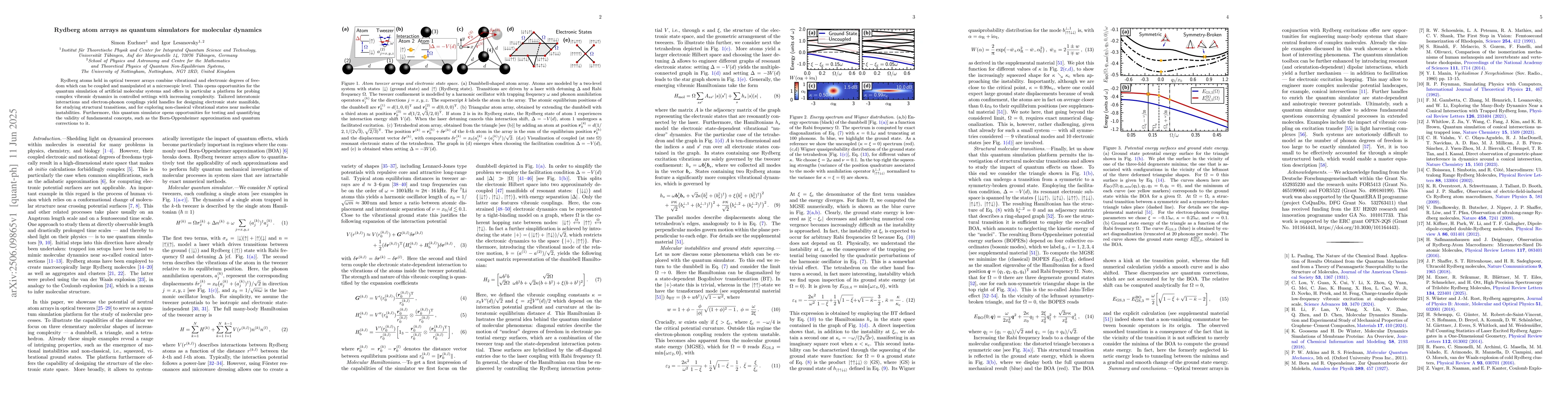 Thumbnail for Rydberg atom arrays as quantum simulators for molecular dynamics