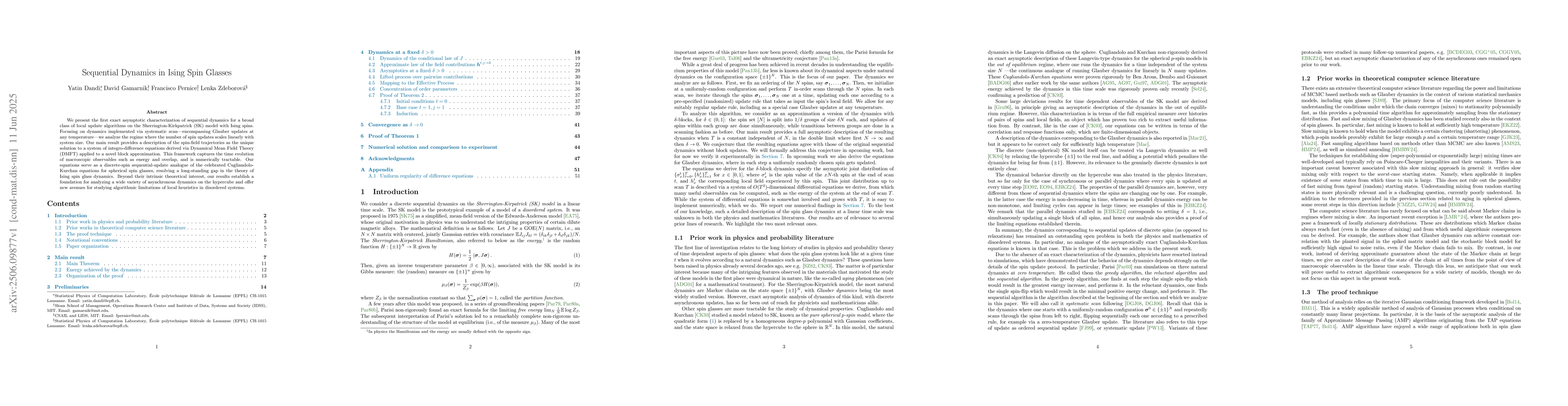 Thumbnail for Sequential Dynamics in Ising Spin Glasses