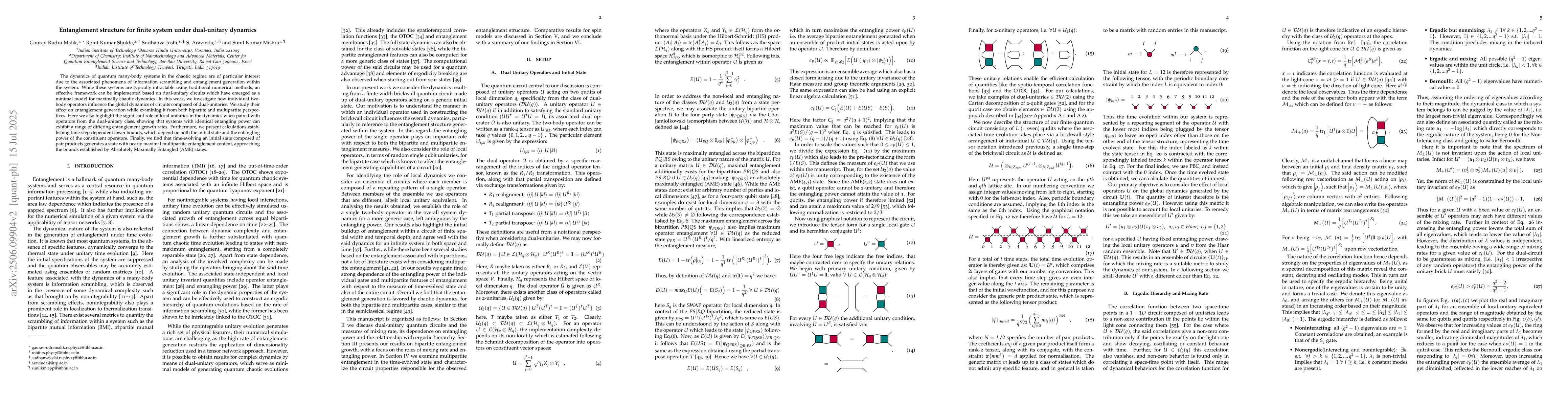 Thumbnail for Entanglement structure for finite system under dual-unitary dynamics