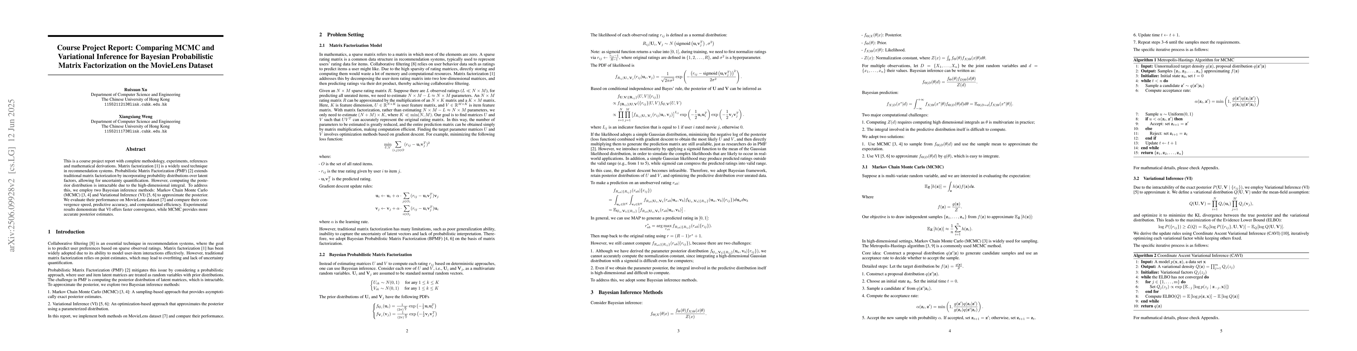 Thumbnail for Bayesian Probabilistic Matrix Factorization