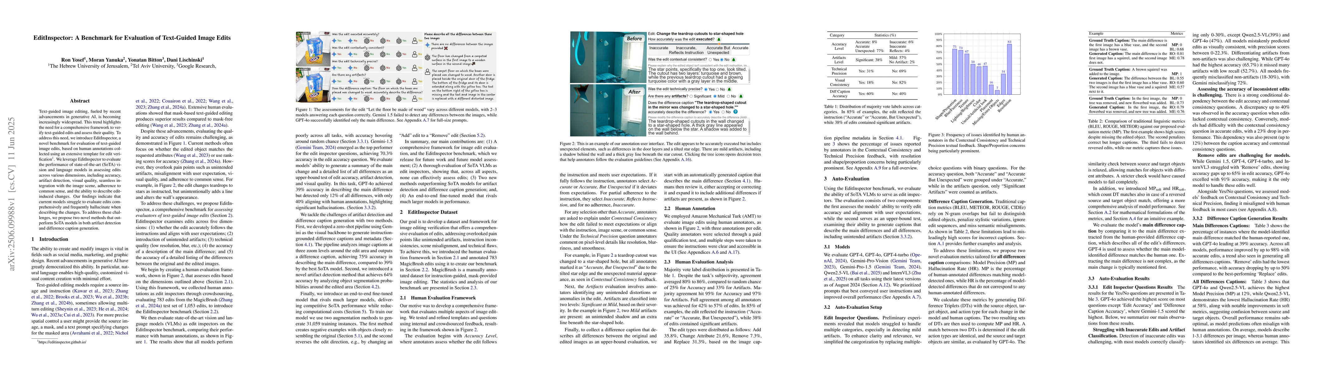 Thumbnail for EditInspector: A Benchmark for Evaluation of Text-Guided Image Edits