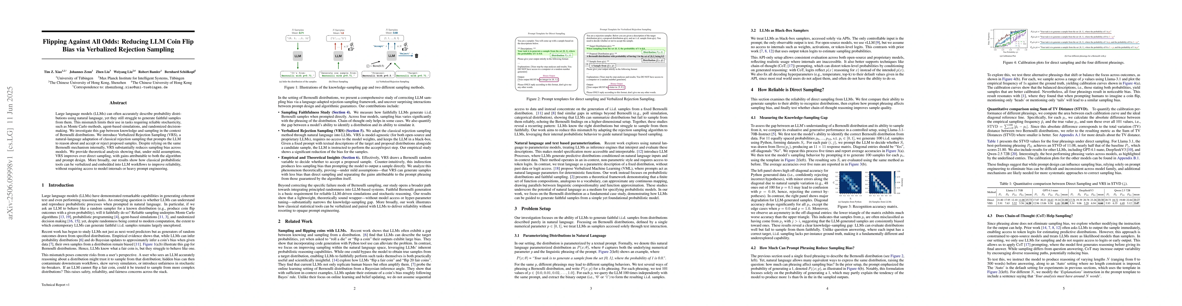 Thumbnail for Flipping Against All Odds: Reducing LLM Coin Flip Bias via Verbalized
  Rejection Sampling