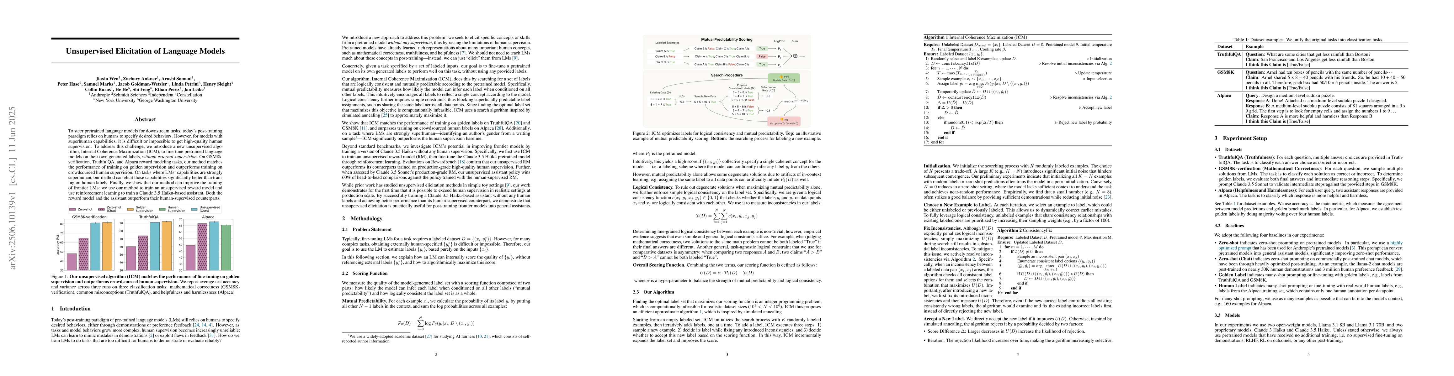 Thumbnail for Unsupervised Elicitation of Language Models