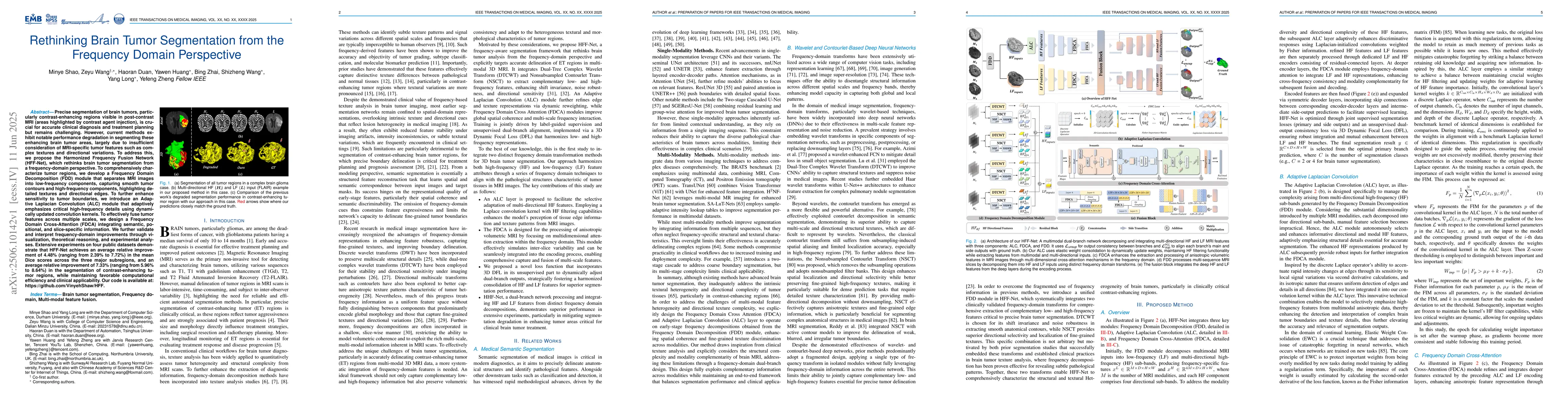 Thumbnail for Rethinking Brain Tumor Segmentation from the Frequency Domain
  Perspective
