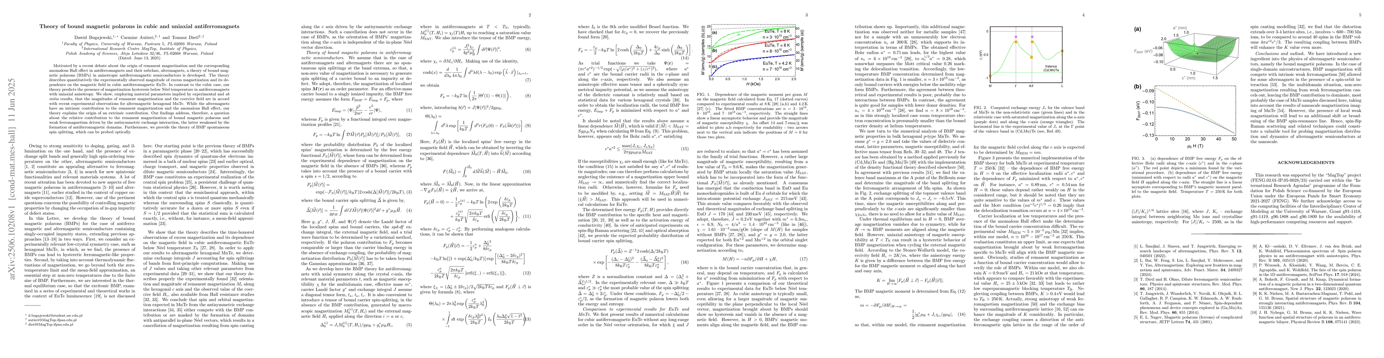 Thumbnail for Theory of bound magnetic polarons in cubic and uniaxial antiferromagnets