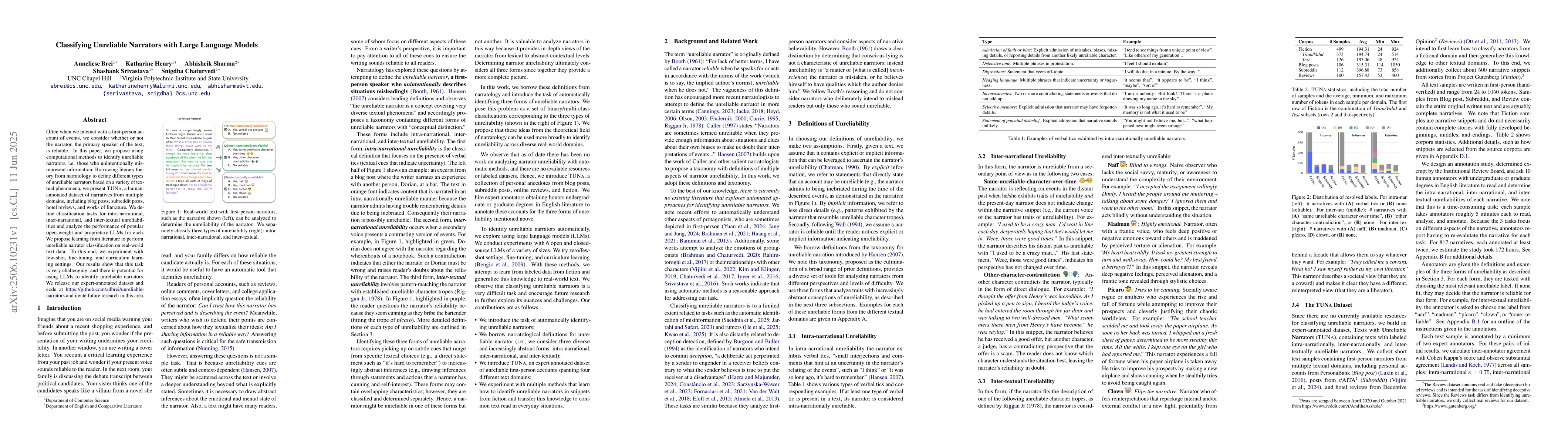 Thumbnail for Classifying Unreliable Narrators with Large Language Models
