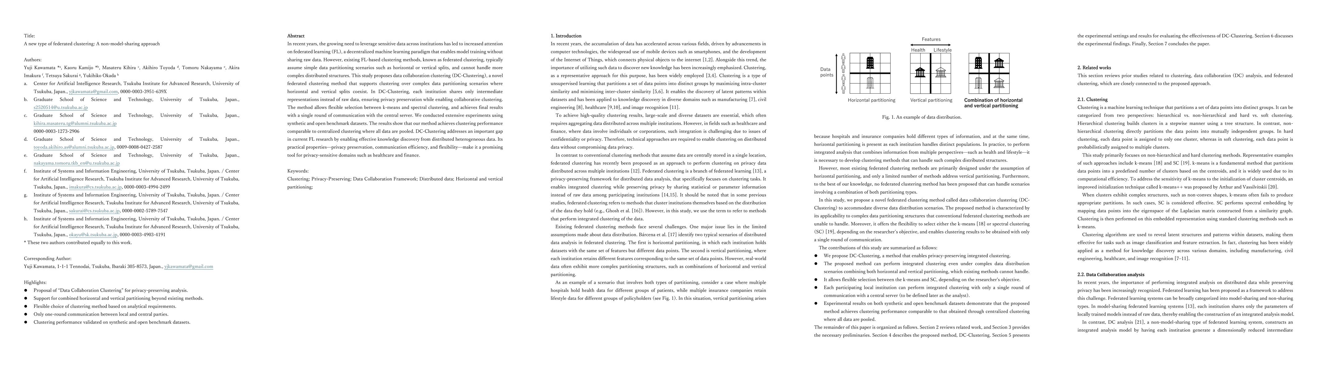 Thumbnail for A new type of federated clustering: A non-model-sharing approach